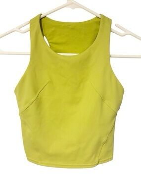 Invigorate Training Tank Top Lime Green Women's Racerback Crop Top